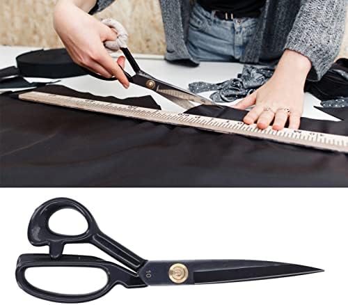 10in crni alati za šivanje škare visoke manganovo čelično željezo Profesionalne škare od tkanine za kožne tanke metalne alate za rezanje