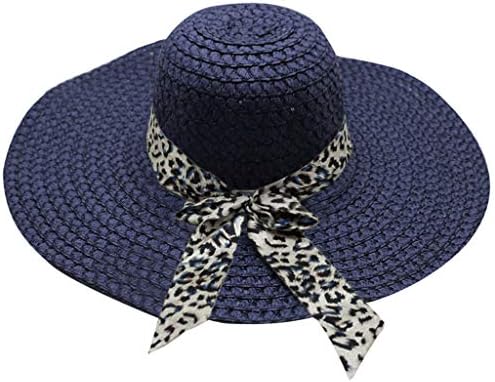 Slamnati šeširi za žene šešir za sunčanje širokog oboda ženska slamnata kapa s leopard printom ljetni šeširi za plažu bejzbol kape