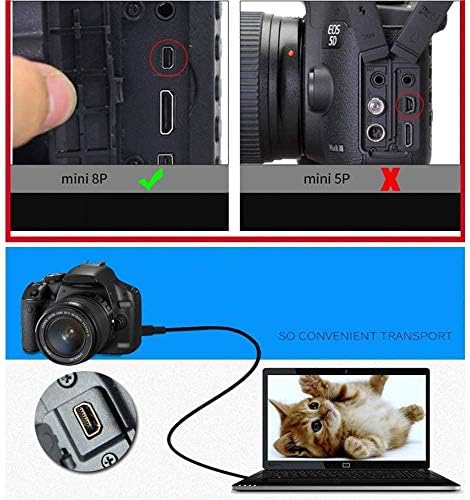 Zamjenski USB kabel 8PIN kabel za prijenos kamera Sync punjenje kabela kompatibilan sa Samsung digitalnim kamerama Fuji FinePix F/S/A/E/X/JX