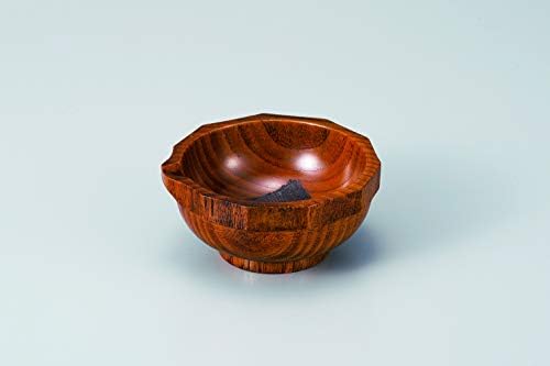 Tsuchiya Lacquerware 34-1612 Pojedinačna usta mala zdjela, smeđa, kutija Veličina: 4,9 x 4,9 x 2,3 inča, drveni lonac, krpa pokvarena