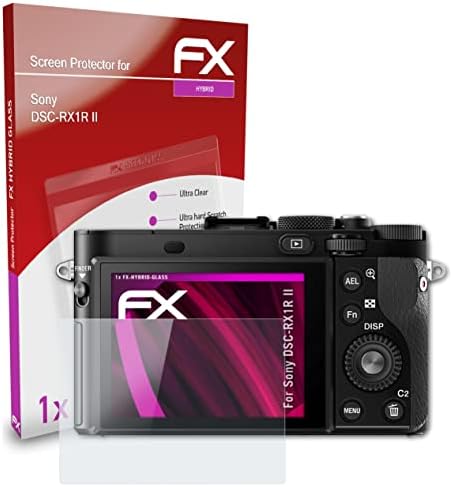 ATFOLIX plastično staklo zaštitni film kompatibilan sa Sony DSC-RX1R II staklenim zaštitnikom, 9h hibrid-staklena fx staklena zaslon