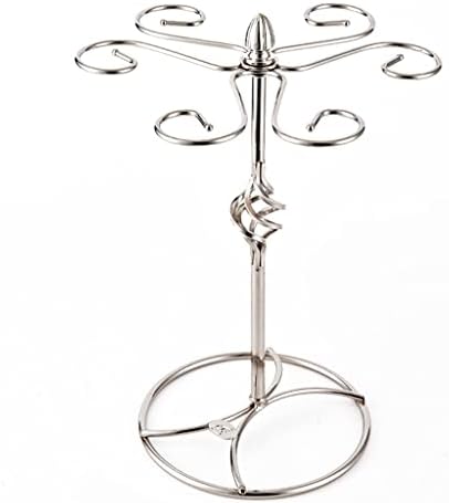 WFJDC držač za čašu za vino čaša stalak za čašu stalak s 6 kuka od nehrđajućeg čelika viseći naočale za piće bar
