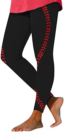 Highland Cow Work Yoga gamaša za žene s visokim strukom Baseball Print Mekani četkani rastezljivi trkač trening hlače