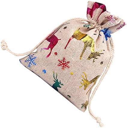 Torbe, torbe od BURLAPA, božićne torbe s otisnutim vrećicama, torba za pohranu rublja za crtanje, cvjetna vreća, božićne torbe za jelene,