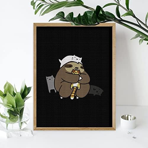 Sloth Love Cats Diamond Slikanje Kit Art Pictures Diy Full Drill Home Accessories Odrasli Poklon za ukras za zid kuće 12 X16