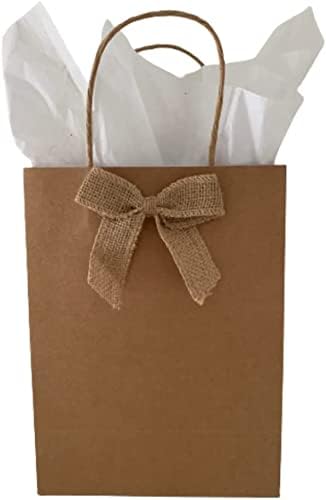 Set poklon vrećica od kraft papira, 60 komada za rođendanske zabave, srednje i male vrećice od ambalažnog papira - uključuje 12 vrećica,