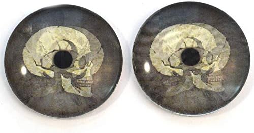 Crno -bijela lubanja animirana staklena oči holografski par kabohona za umjetničke lutke, skulpture, rekvizite, maske, rekviziti za