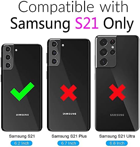 Furiet Kompatibilan sa Samsung Galaxy S21 Glaxay S 21 5G 6,2-inčni torbica-novčanik s 9 pretincima za kartice Retro kožna flip-držač