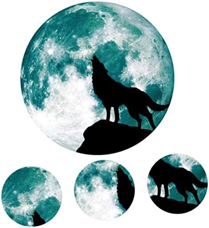 Vicasky 1PC Halloween Moonlight Wolf Wolf Wowling staklena zidna naljepnica naljepnica naljepnice naljepnice naljepnice za vještice