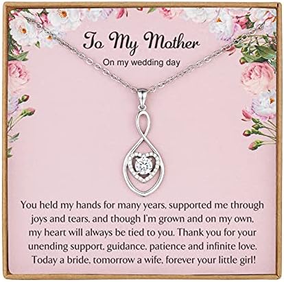 Pokloni za majku mladenke od mladenke vjenčani pokloni za mamu od kćeri srebrna ogrlica s beskonačnim srcem za žene od 908.