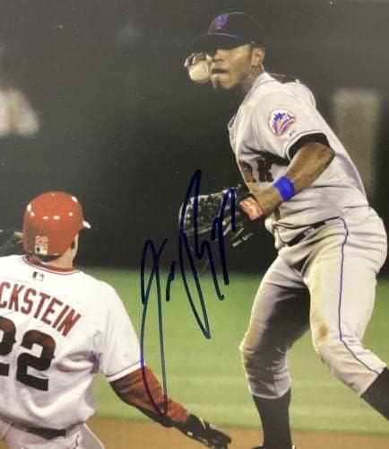 Jose Reyes potpisao fotografiju 8x10 bejzbol New York Mets Shortstop Autograph JSA - Autografirane MLB fotografije