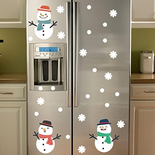 Božićni snjegović Zidne naljepnice crtani stakleni prozori za kupaonicu naljepnice za prozore LED svjetlosne kocke fotografija