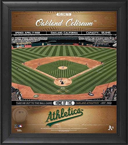 Oakland Athletics uokviren 15 x 17 dobrodošli u kolaž s loptom - MLB timovi i kolaže