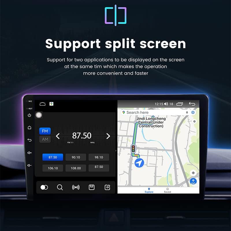 Android 11 Car Radio Stereo za Honda Civic -2020, biorunn 9 inčni GPS NAVI OCTA CORE GLASE CONTROLA CARPLAY Android Auto, QLED