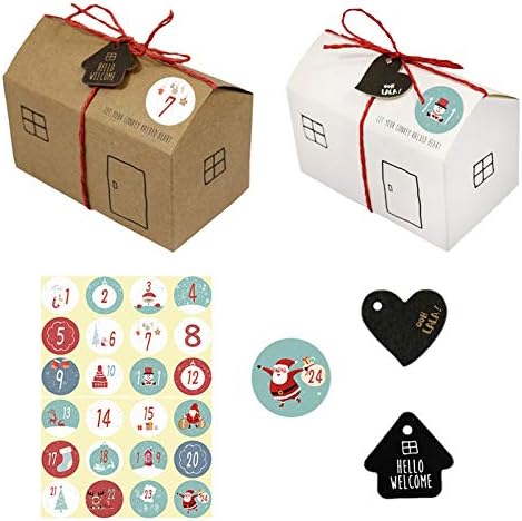 Poklon 24 vreća božićna božićna kutija s 24 božićne naljepnice za poklon, dekor kuće maneken za fotografiju djece