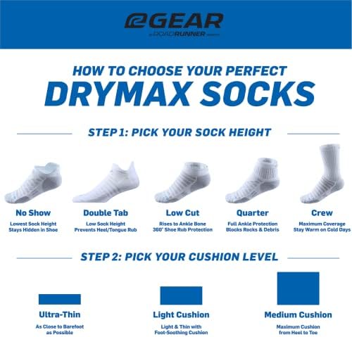 R-Gear Drymax Quarter Trpe čarape za muškarce i žene | Prozračna, kontrola vlage i anti blister | 3 pakiranja