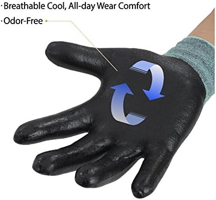 3M KOR lagana nitrilna pjenastog obloženih najboljih radnih rukavica, Washipble_Smart Touch 10 parova pakiranje