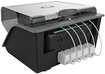 Tripp Lite 10-uređaja za punjenje radne površine s natklopom sa zaštitnikom prenapona za tablete, prijenosna računala i e-čitači