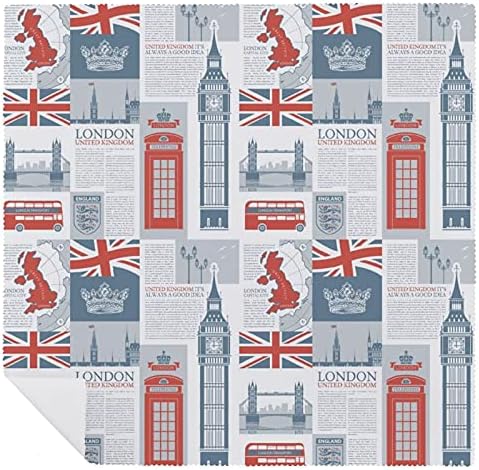 Tema Velike Britanije i Londona Britanska zastava otisnula je platna za salvetu za višekratnu upotrebu savršena za vjenčanja koktel