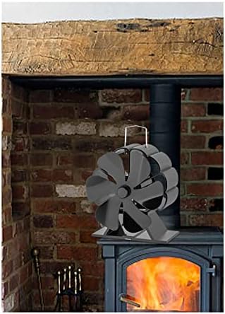 Ventilator za kamin s 6 lopatica, ventilator peći na toplinu, ekološki prihvatljiv tihi ventilator za kućni plamenik na drva, učinkovita