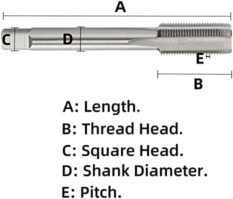 Aceteel metrička navoja Dodirnite M16 x 0,5, lijeva HSS stroj dodirnica M16 x 0,5 mm