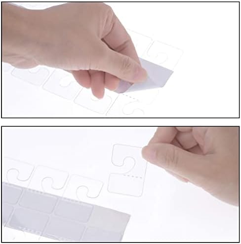 Doitool Clear naljepnica Papir Clear vješalice samozadovoljna vješanja Kuke 200pcs ljepljiva plastična viseća jasna kartica Kuke Kuke