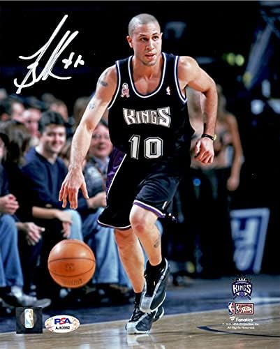 Mike Bibby Autographed potpisan 11x14 Foto NBA Sacramento Kings PSA CoA