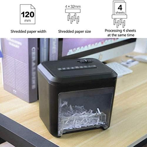 Ylyajy Desktop Paper Shredder ， 2-minutni-Mikro izrezani papir za odsječak, s kapacitetom za drobljenje s 5 listova, crno