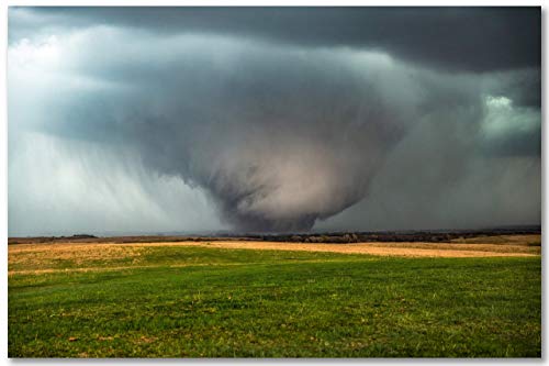 Storm Fotografija Print Slika velikog tornada na otvorenim poljima na proljetni dan u Kansasu grmljavinsku oluju zidna umjetnost priroda