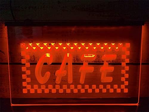 DVTEL prilagođeni kafić Led Neon Sign, USB zatamnjenje kafića Neonska svjetla za osvijetljene zidne dekoracije noćna svjetla, žuta,