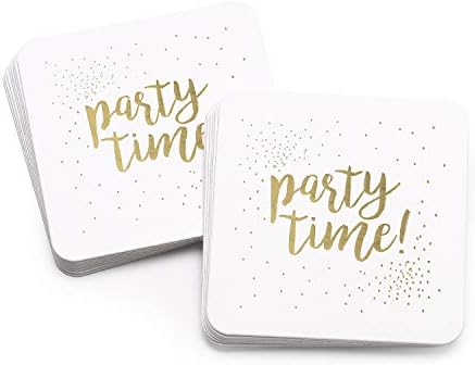 Hortense B. Hewitt Party Paperboard Coasters, 4-inčni, vrijeme za zabavu, 25-brojanje