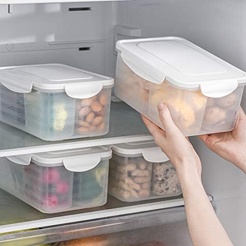 Spremnici za skladištenje hrane: plastična kutija za pohranu s poklopcima suhi spremnici hladnjak za šećer koji se može slagati hladnjak