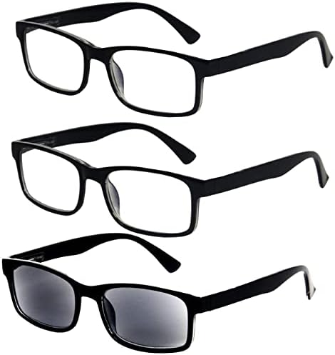 Naočale za čitanje _ kvalitetni čitači s opružnim šarkama, naočale s automatskim podešavanjem fokusa za muškarce i žene, crni kvadratni