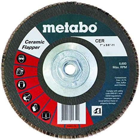 Metabo - Primjena: čelik/nehrđajući čelik - 7 Keramički flapper 80 5/8 -11 T29 od stakloplastike, diskovi zaklopke - keramički flapper