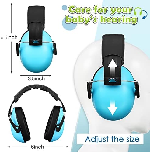3 pakiranje dječje zaštite od uha Sigurnosni uši Muffs 26db Slušalice za uklanjanje buke s podesivim trakom za uklanjanje buke za bebe