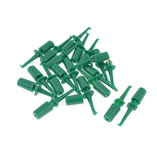X-DREE 20 PCS zelena plastična multimeterska kuka za testiranje olovne žice (Gancio di Prova po filo di verde multimetro da 20 pezzi