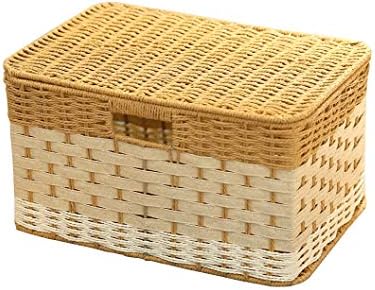 Haieshop kutije za pohranu za pohranu s poklopcem jednostavne tkane kutije za pohranu kozmetičke kutije za užinu košara za skladištenje