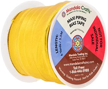 Mandala Crafts maxi obloga cjevovoda s kabelom - 1/2 inča maxi cjevovoda traka za šivanje - obloga kabela za usne uz dvorište za obrezivanje