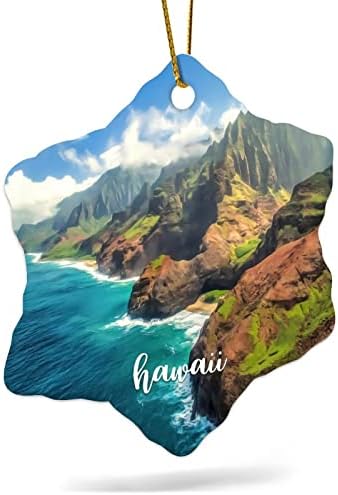 3 inčni ljetni havajska plaža Citira ukrasi šesterokutni božićni ukrasi za dječake dječake djevojčice Vise ukrase za božićno drvce