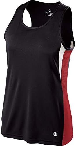 Holloway Sportska odjeća Womens Overmit Singlet l Black/Scarlet/White