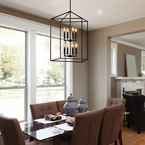 Generacija rasvjeta od 8 svjetla Perryton privjesak za svjetlo | Moderna stropna svjetiljka za dekor doma | Candelabra s torpednim