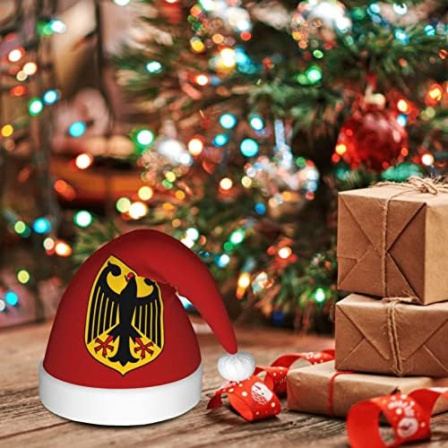 Božićni šešir s grbom Njemačke za odrasle za odrasle mekani udobni Šeširi Djeda Božićnjaka za Božić, Novu godinu, Pribor za zabave